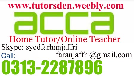 private acca tutor, private teacher, tutor in karachi, acca tuition in karachi, acca coaching center, acca tutoring agency 